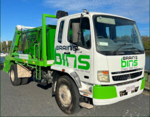 Skip bin hire truck in Zillmere